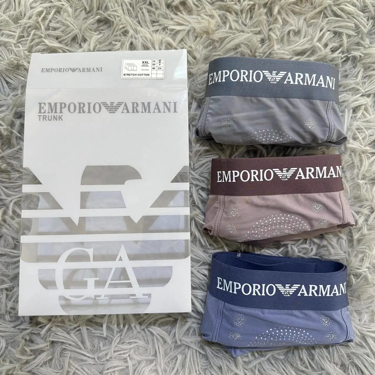 Emporio Armani Trunk Box Set in Blue, Navy, and Teal Underwear - 6