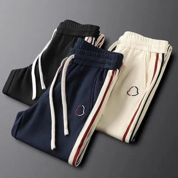 Design Half-Zip Track Set Black with Cream and Red Stripes Tracksuit - 3