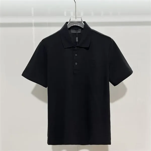 Prada Logo Patch Polo Black with Red and White Trim Polo Shirt - 7