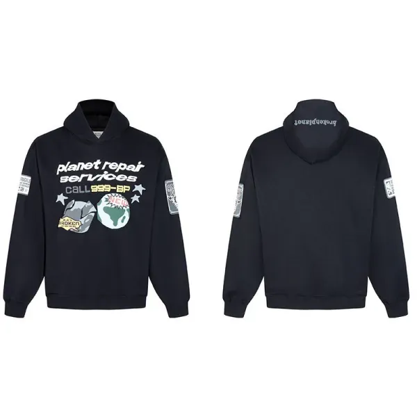 Design Trapped In Time No Way Back Graphic Hoodie Black - 43