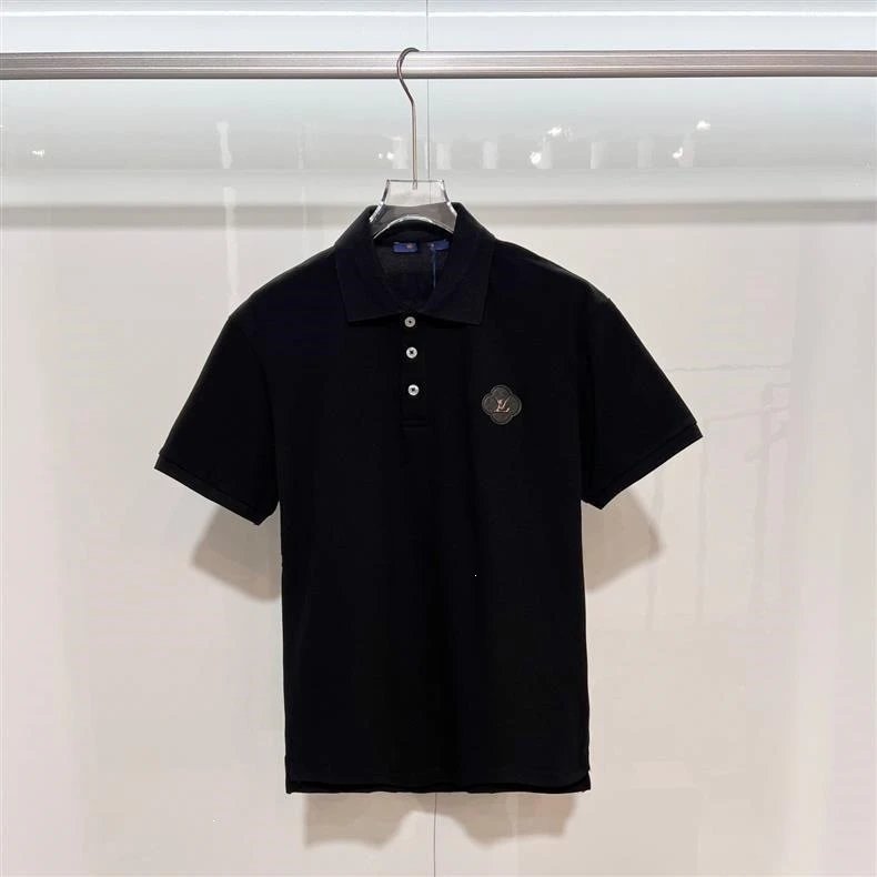 Prada Logo Patch Polo Black with Red and White Trim Polo Shirt - 11