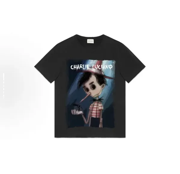 Design Charlie Luciano Maleficent x Aurora Graphic Print Off-White T-Shirt T-Shirts - 5