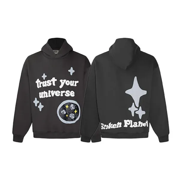 Design Trapped In Time No Way Back Graphic Hoodie Black - 13