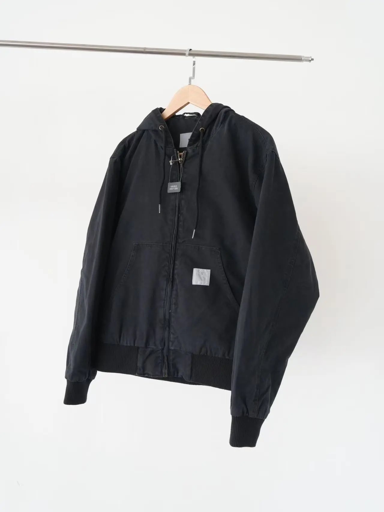 Carhartt Work In Progress Carhartt WIP Active Jacket Black Hooded Outerwear - 27