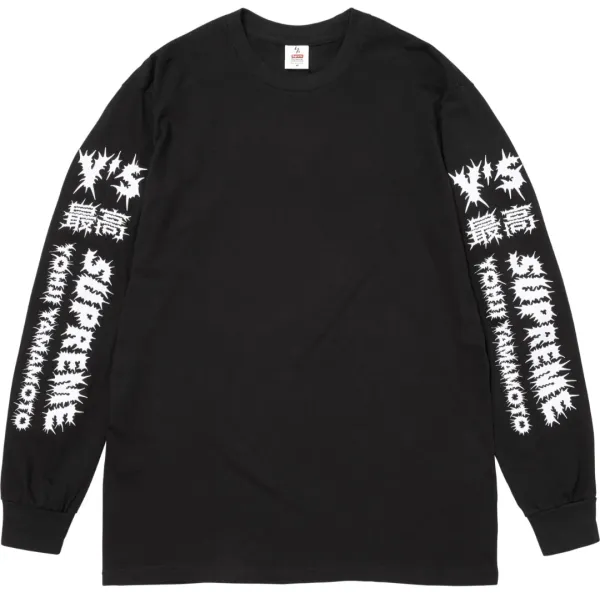 Supreme x Yohji Yamamoto Spiky Logo Long Sleeve T-Shirt Black - 1