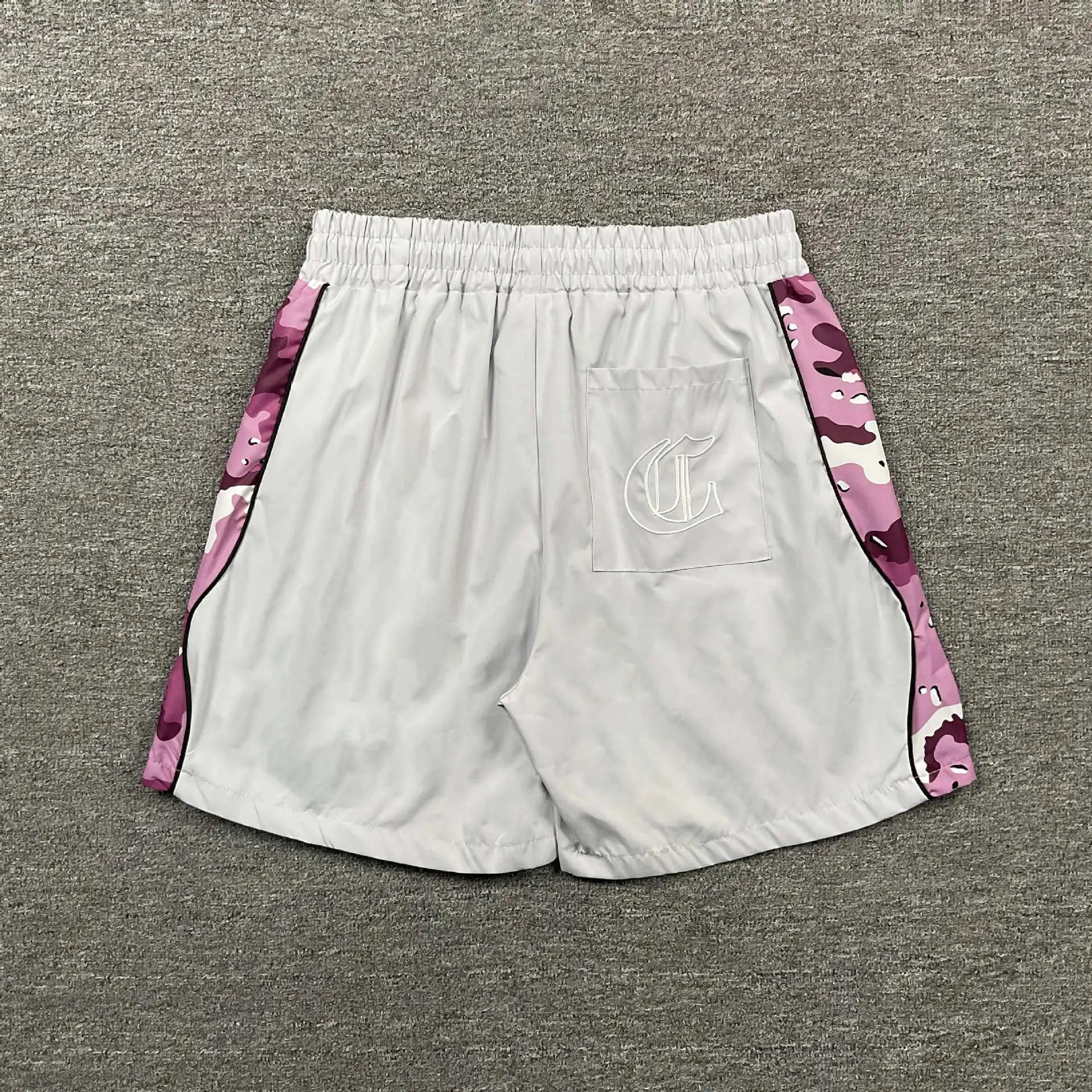 Corteiz Camo Side-Stripe Shorts Gray - 7