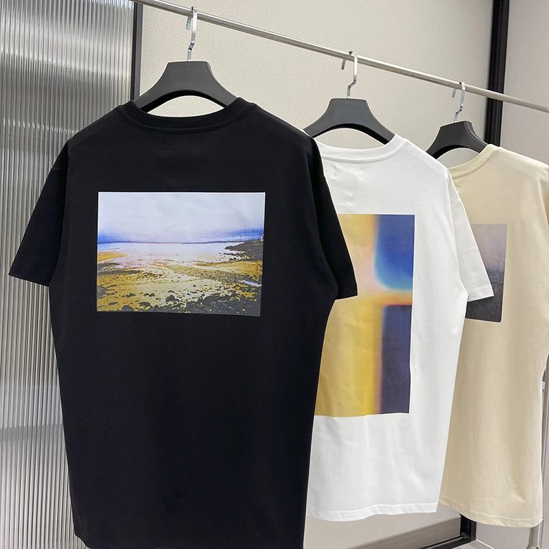 Design Abstract Cross Print White T-Shirt - 8
