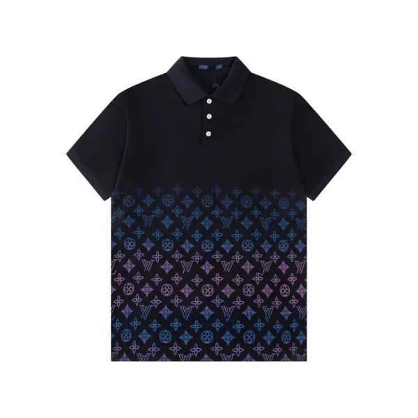 Louis Vuitton Monogram Gradient Polo Black Polo Shirt - 1