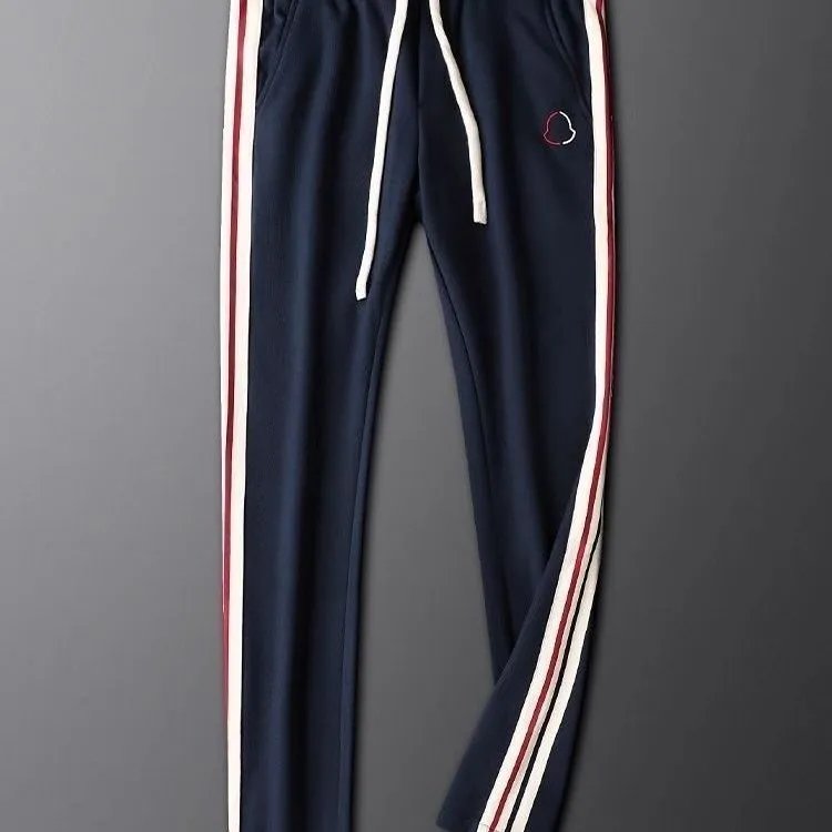Design Half-Zip Track Set Black with Cream and Red Stripes Tracksuit - 6