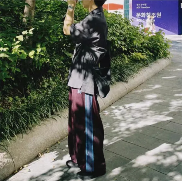 Purple Brand Track Pants Black with Purple Stripes Sweatpants - 27