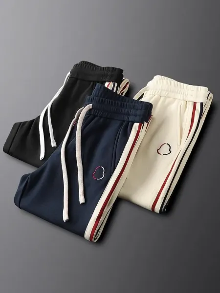 Design Half-Zip Track Set Black with Cream and Red Stripes Tracksuit - 14