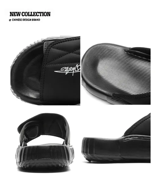Design Slide Sandal Olive Suede Black Sole Slippers - 26