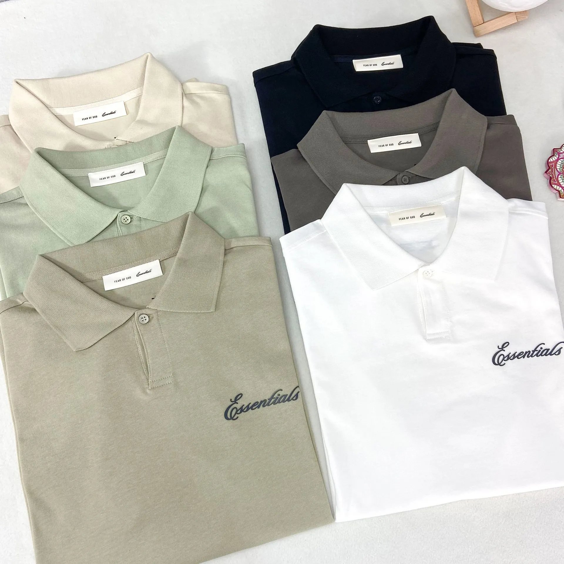 Essentials Logo Embroidered Polo Brown Polo Shirt - 13