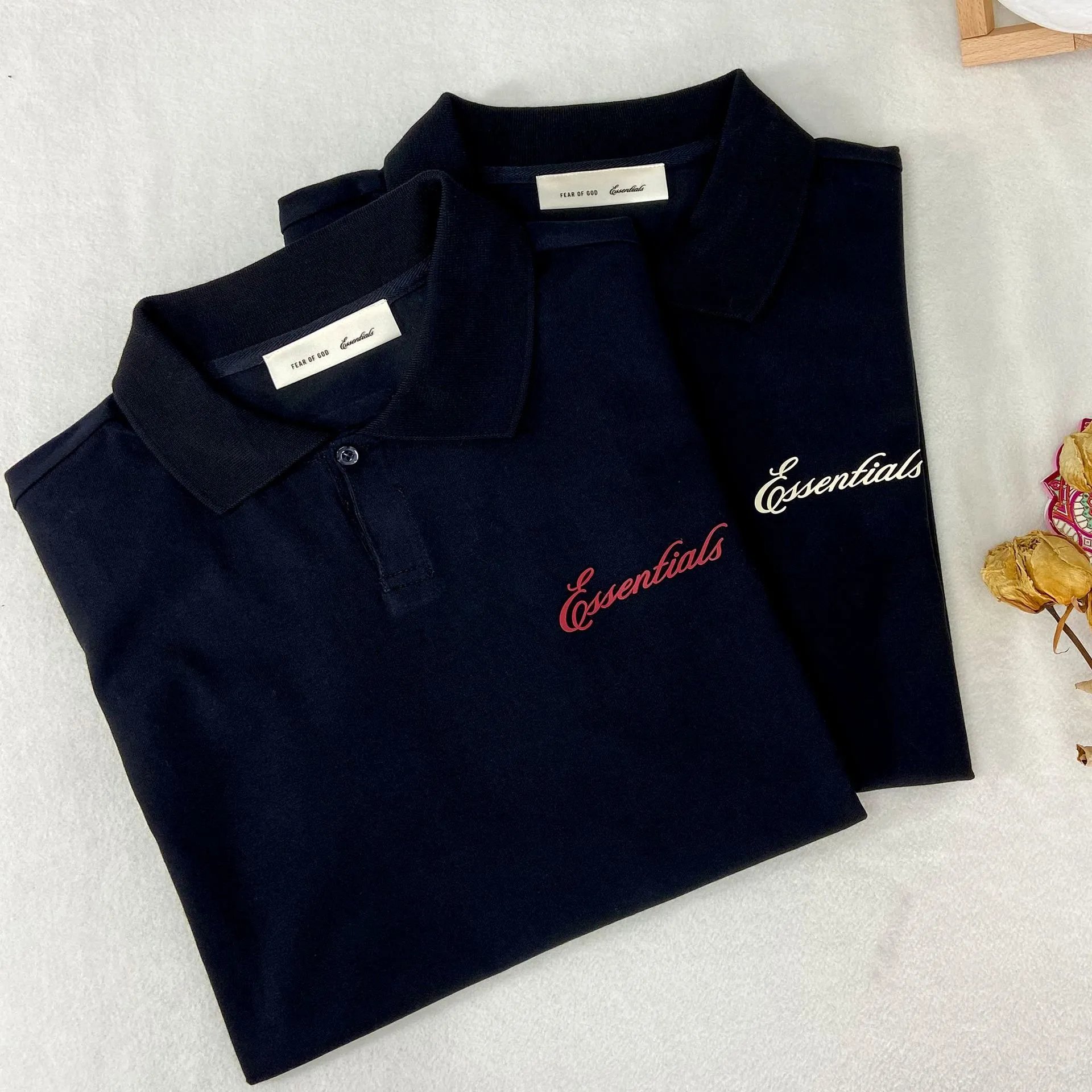 Essentials Logo Embroidered Polo Brown Polo Shirt - 15