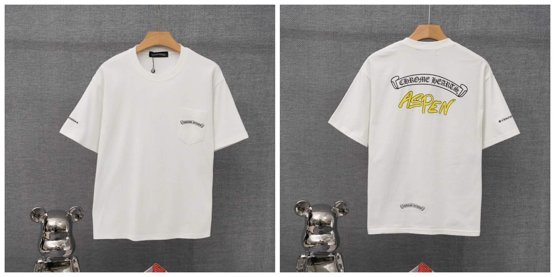Chrome Hearts x St. Barth Black Pocket T-Shirt - 14