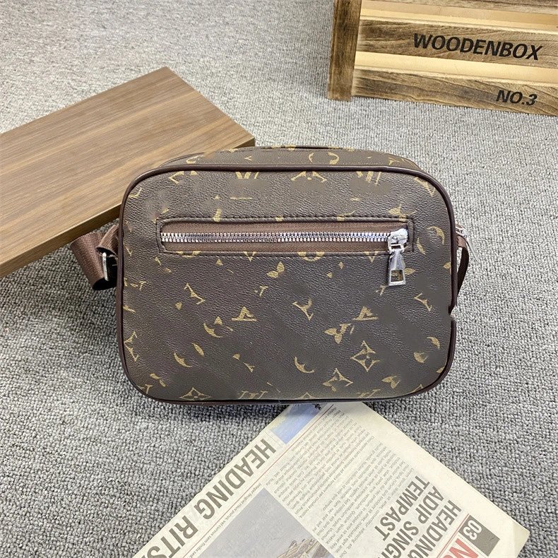 Design Camera Bag with Abstract Print Navy Blue Crossbody Bag - 8