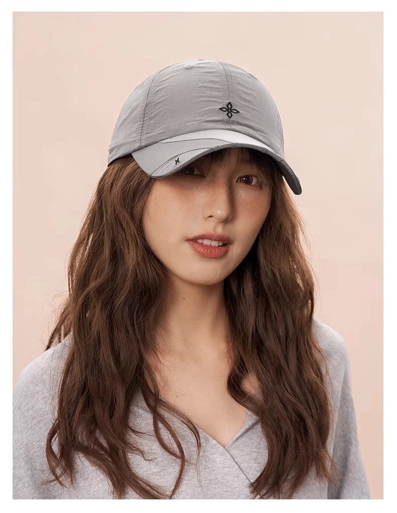 Design Structured Embroidered Baseball Cap Gray - 5