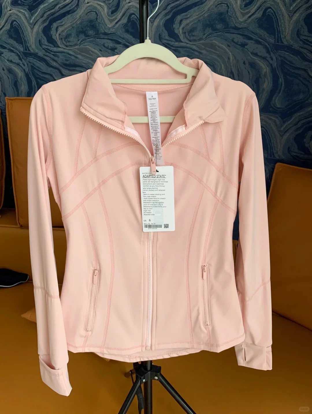 Alo Yoga Sculpt Long Sleeve Zip-Up Top Dusty Pink Activewear - 20