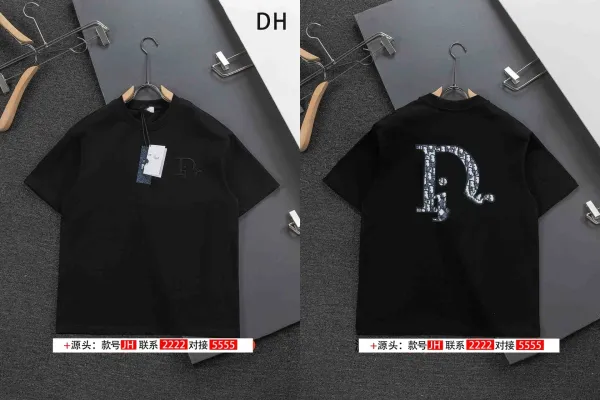 Dior Oblique Logo Black T-Shirt - 1