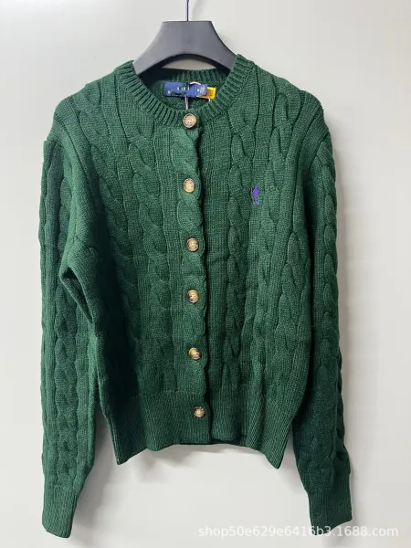 Polo Ralph Lauren Cable Knit Cardigan Forest Green - 1