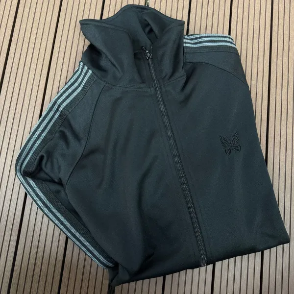 Adidas Originals Track Jacket Black with Light Blue Stripes Outerwear - 1