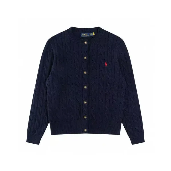 Polo Ralph Lauren Cable Knit Cardigan Charcoal Gray Cardigan - 9