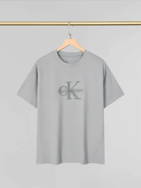 Calvin Klein Monogram Logo Gray T-Shirt - 1