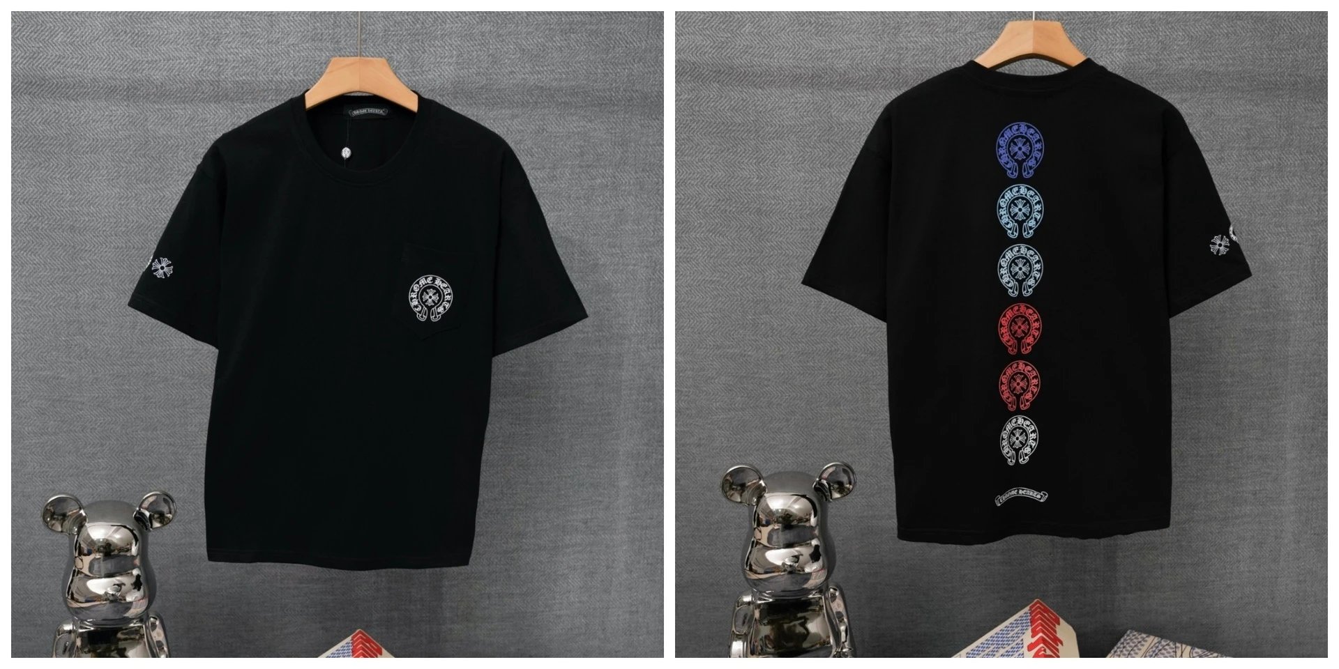 Chrome Hearts x St. Barth Black Pocket T-Shirt - 27