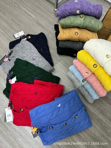 Polo Ralph Lauren Cable Knit Cardigan Gray Sweater Outerwear.cardigan - 7