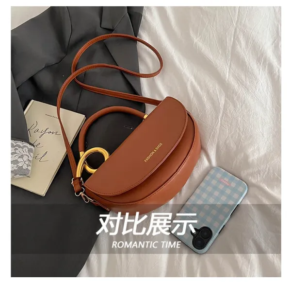 Design Black with Gold Twist Handle Handbag - 7