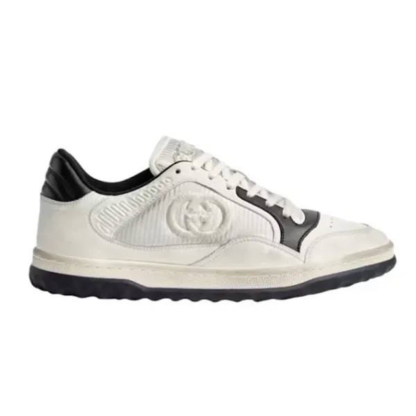 Gucci Rhyton Leather Sneakers White and Black - 1