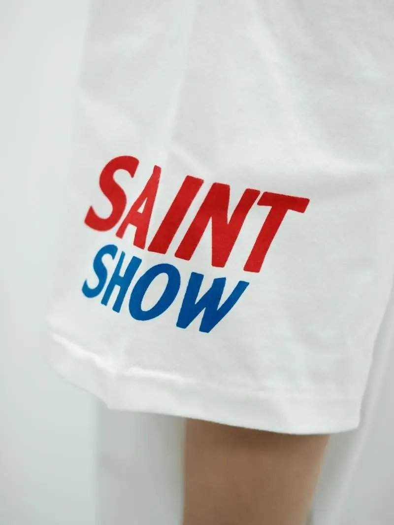Saint Tears The Truman Show Graphic Print Oversized T-Shirt White - 7