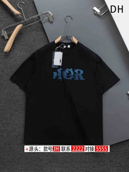 Dior J'Adior Embroidered Black T-Shirt - 1