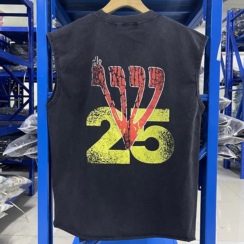 Design Rivington x Father Age NCY Distressed Graphic Sleeveless Top Black Vest Top - 13