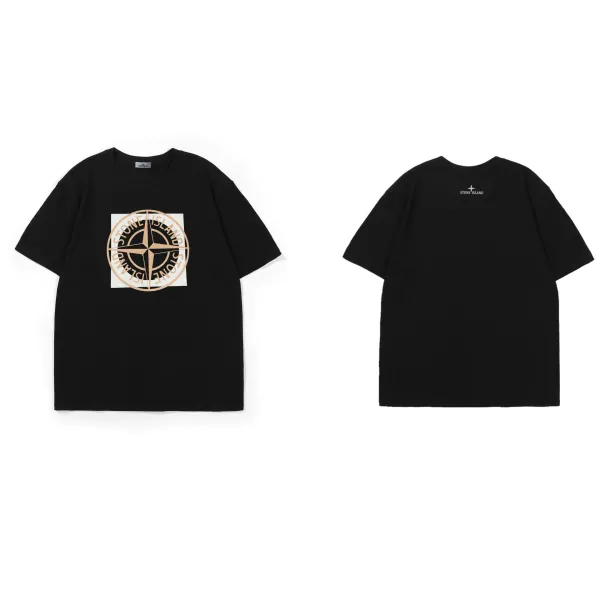 Stone Island Compass Logo T-Shirt Black - 1