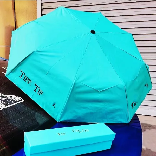 Chanel Monogram Print Umbrella Navy Blue Accessories - 11