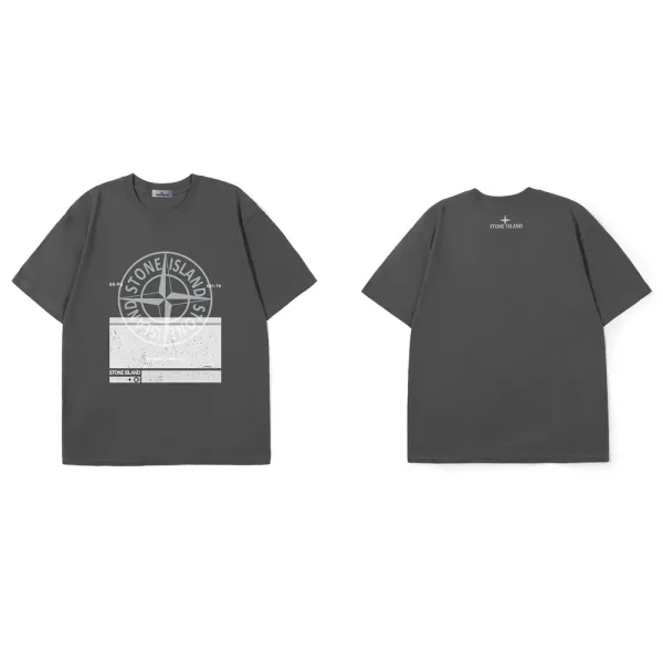 Stone Island Compass Logo T-Shirt Gray - 20