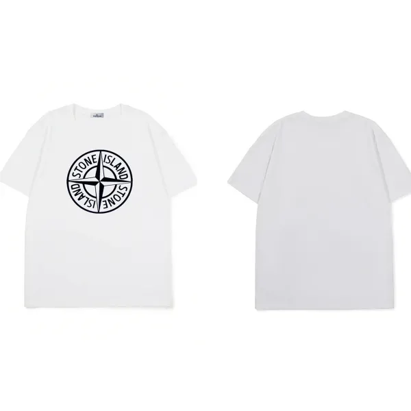Stone Island Compass Logo T-Shirt Gray - 36