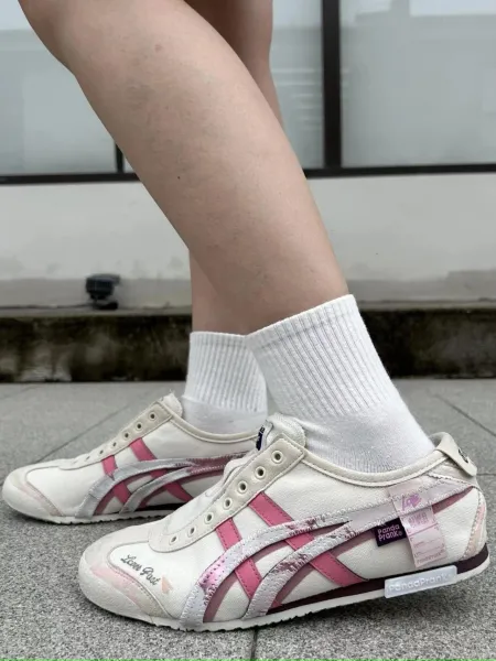Onitsuka Tiger Mexico 66 x PandaPranke Pink Snake Print Sneakers - 5