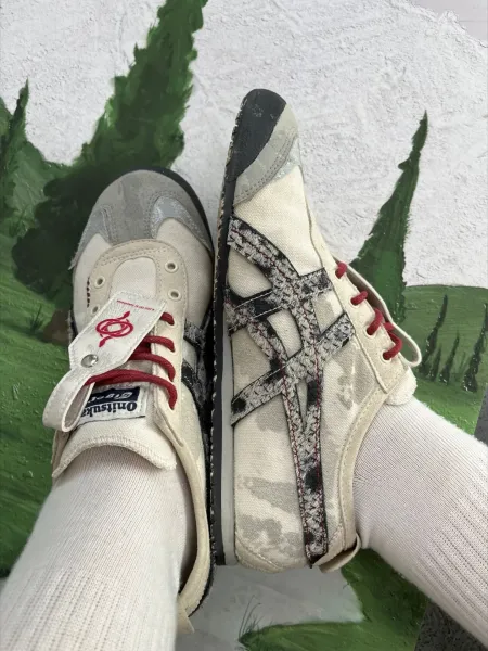 Onitsuka Tiger Mexico 66 x PandaPranke Pink Snake Print Sneakers - 8