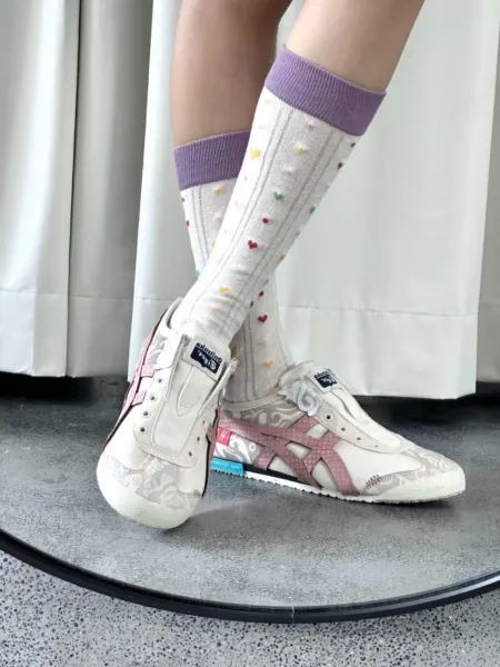 Onitsuka Tiger Mexico 66 x PandaPranke Pink Snake Print Sneakers - 10