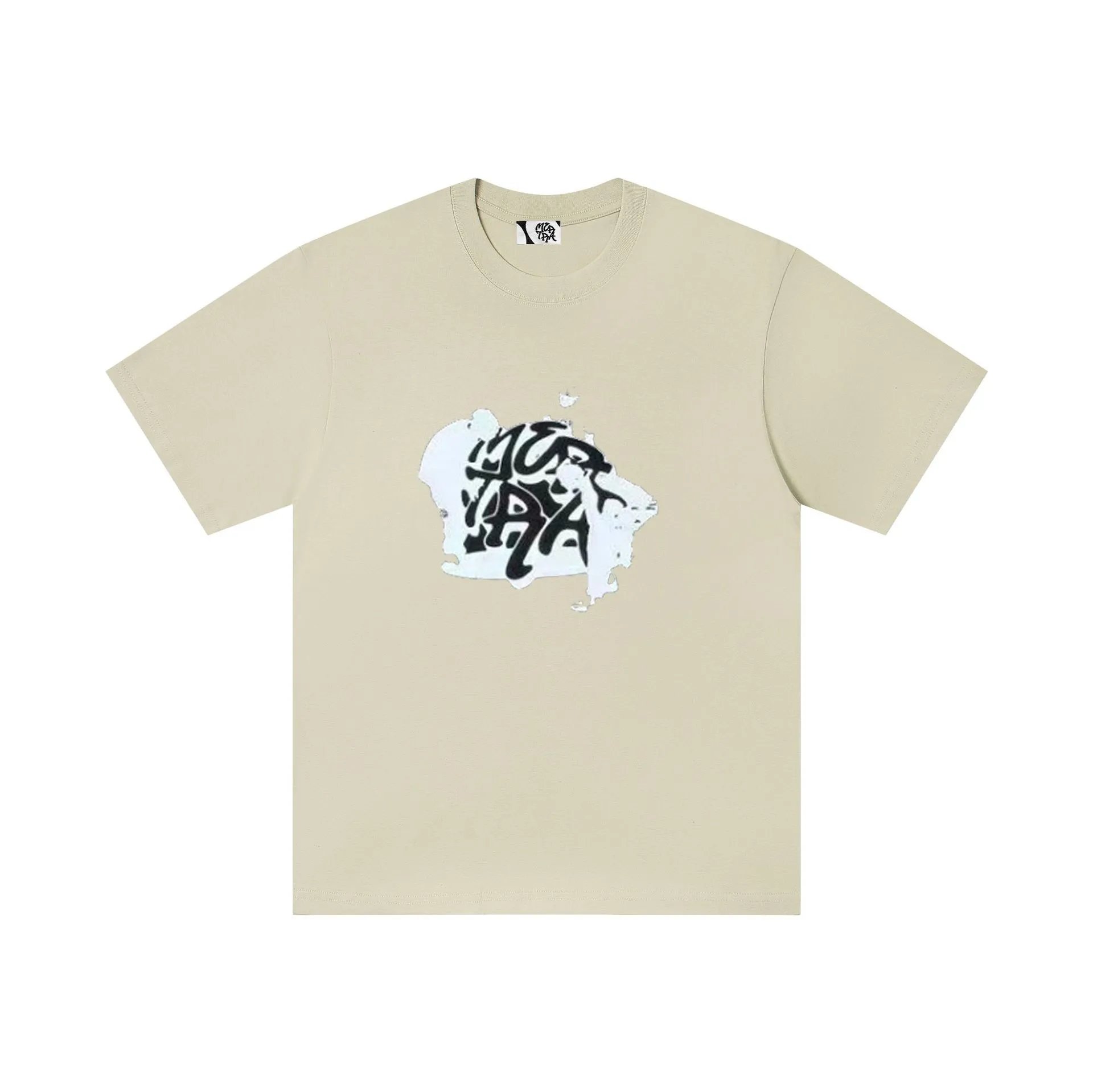 Design Graffiti Map T-Shirt Beige - 1