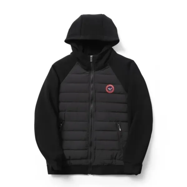 Canada Goose Hybrid Hooded Jacket Black Outerwear Down Jacket - 8
