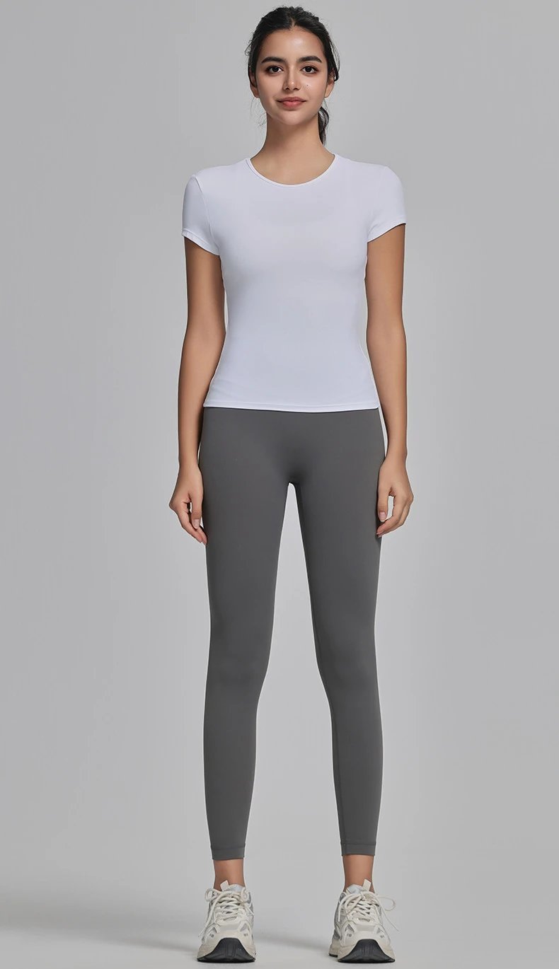 Alo High-Waisted Seamless Leggings Charcoal Gray Leggings - 34