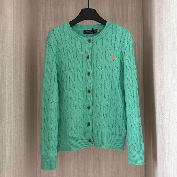 Polo Ralph Lauren Cable Knit Cardigan Mint Green - 1