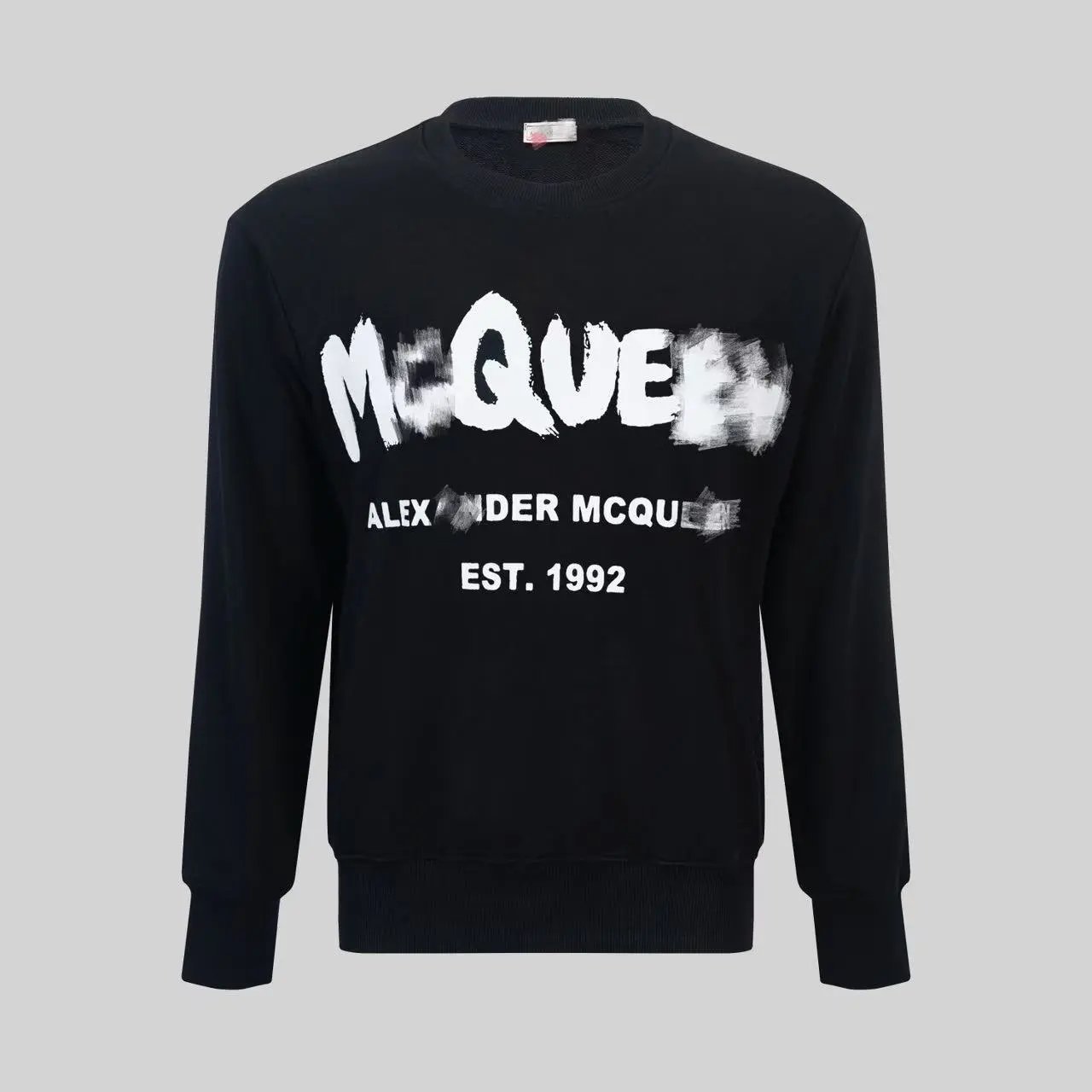 Alexander McQueen Painted Logo Brown Crewneck Sweater - 14