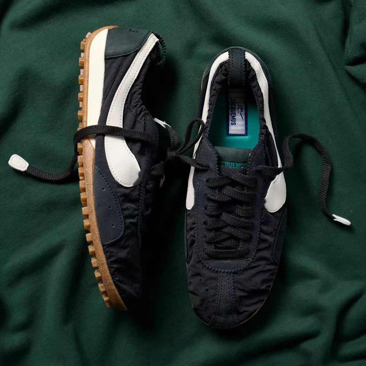 Nike Waffle Racer Brown Mint Swoosh Sneakers Running Shoes - 9