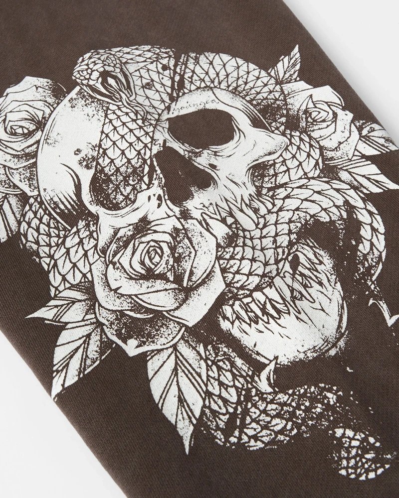 Design Houndla Skull & Roses Brown Sweatpants - 23