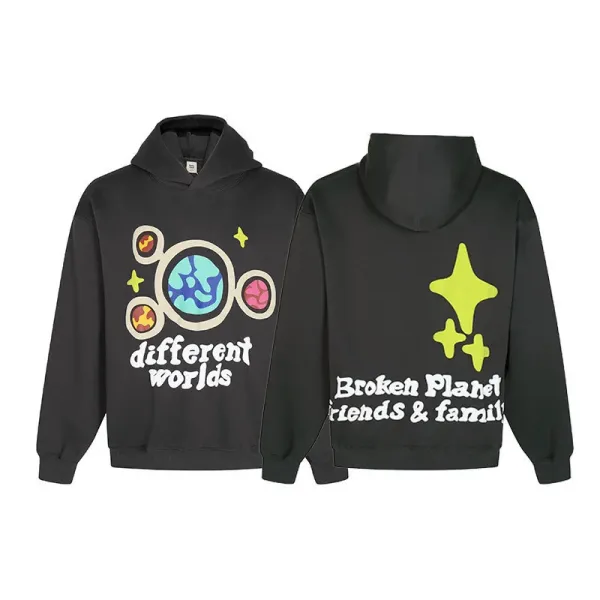 Design Trapped In Time No Way Back Graphic Hoodie Black - 24
