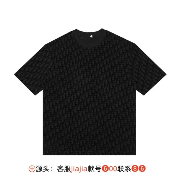 Dior Oblique Monogram Black T-Shirt - 1
